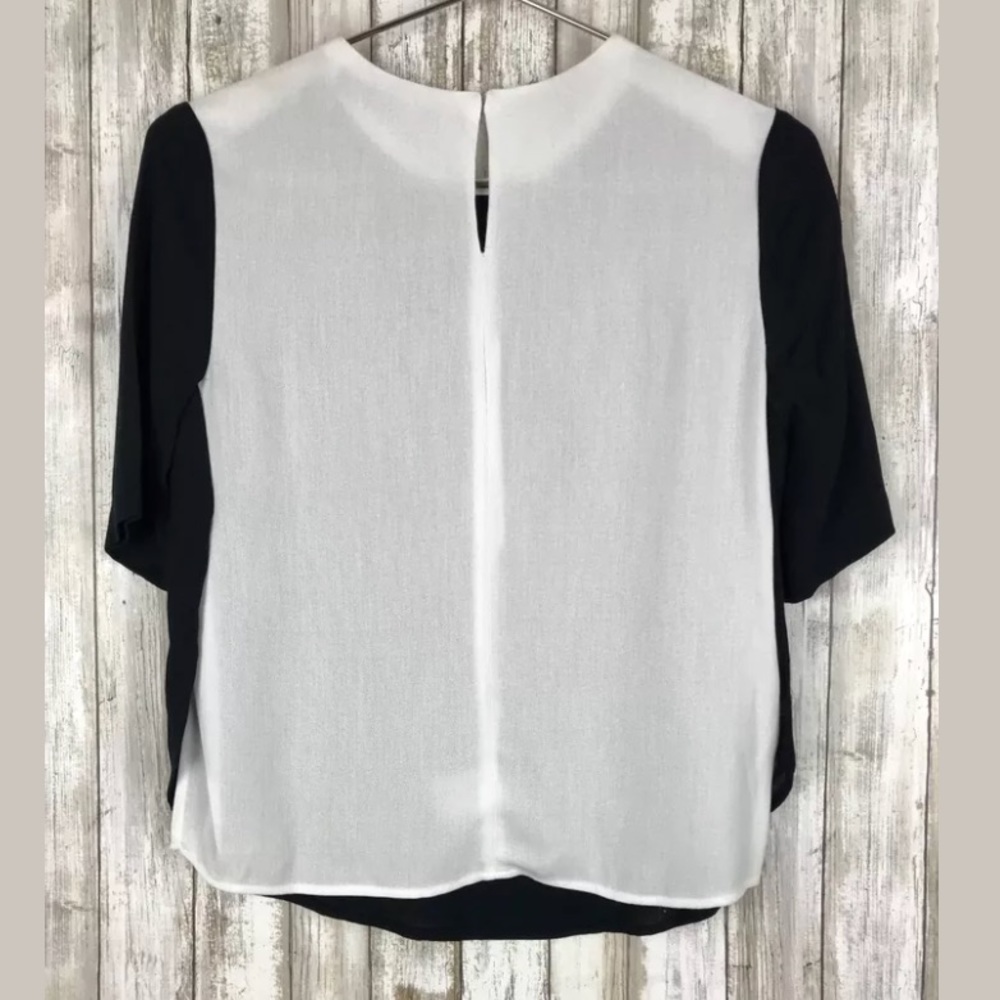 A.L.C. Colorblock Open Side Slit 3/4 Sleeve Blouse - image 4